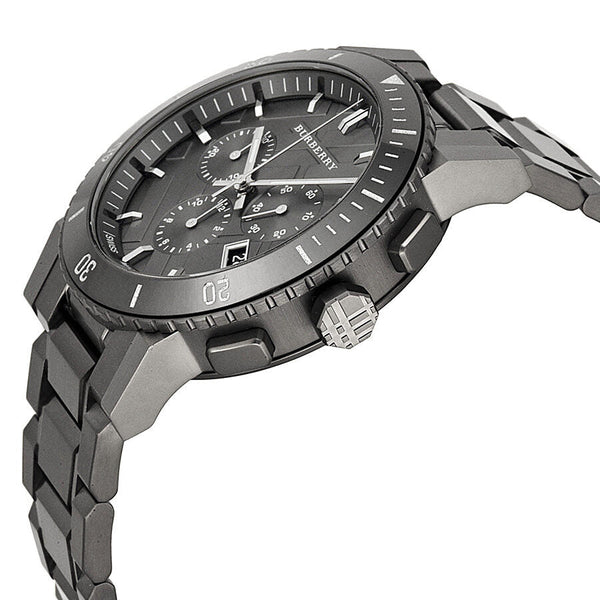 Burberry Chronograph Gunmetal Dial  Grey Ion-plated Stainless Steel Men's Watch BU9381 - Watches of Australia #2