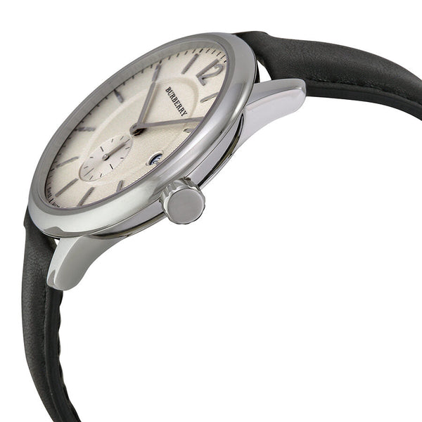 Burberry Classic Round Beige Dial Black Leather Men's Watch BU10000 - Watches of Australia #2