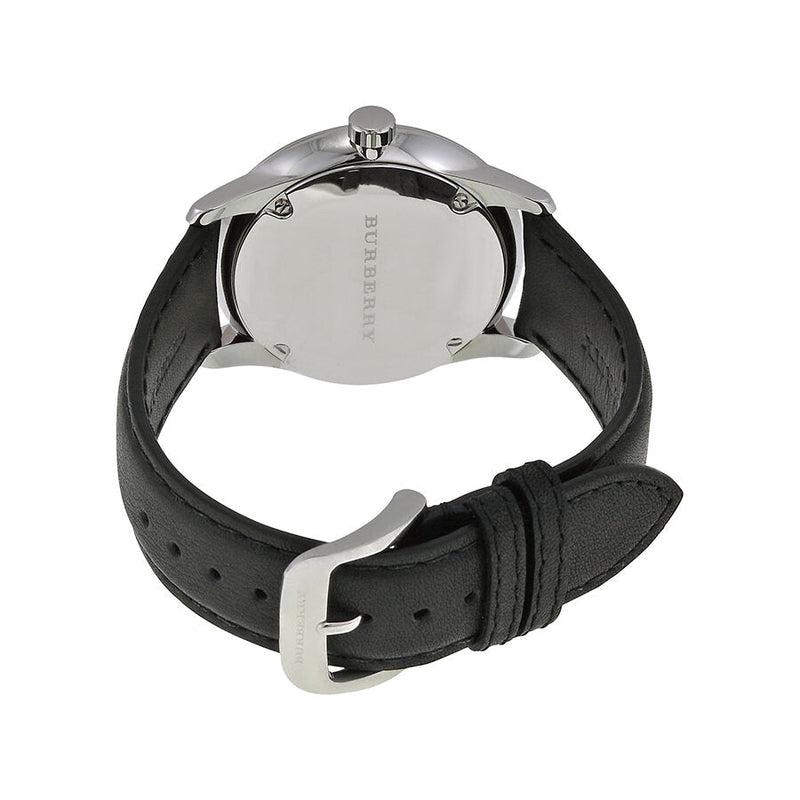 Burberry Classic Round Beige Dial Black Leather Men's Watch BU10000 - Watches of Australia #3