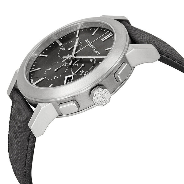 Burberry Grey Dial Black Leather Men's Watch BU9362 - Watches of Australia #2