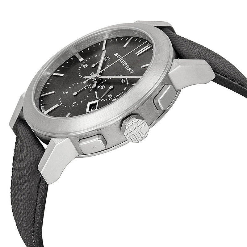 Burberry Grey Dial Black Leather Men's Watch BU9362 - Watches of Australia #2