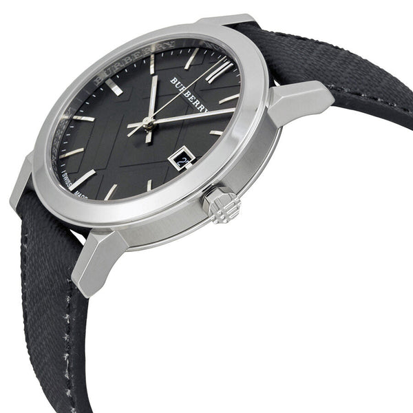Burberry Grey Dial Black Polyvinyl Strap Men's Watch BU9030 - Watches of Australia #2