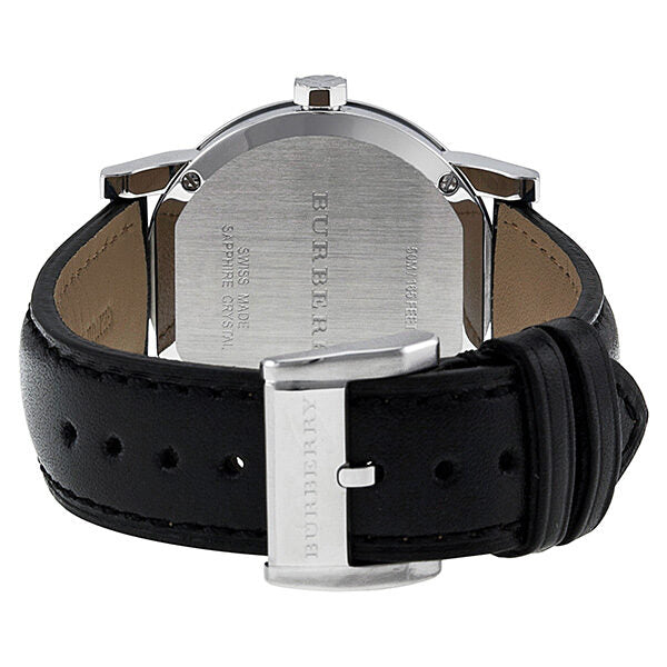 Burberry Silver Dial Black Leather Ladies Watch BU9106 - Watches of Australia #3