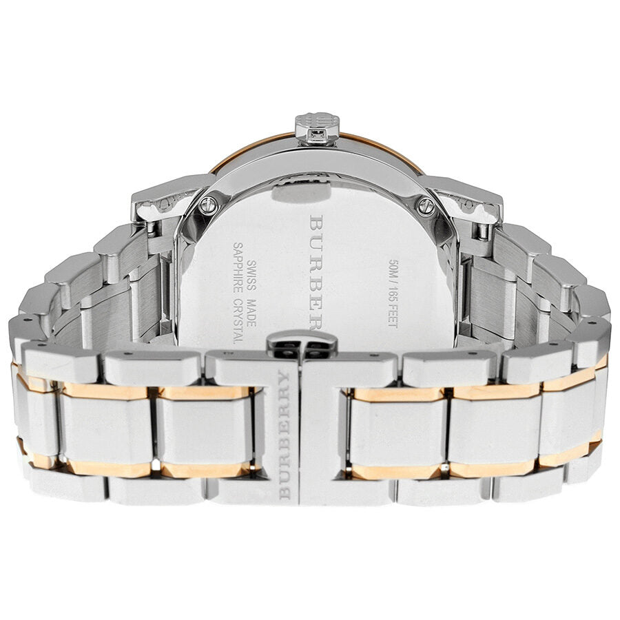 Burberry Silver Dial Two-tone Ladies Watch BU9127