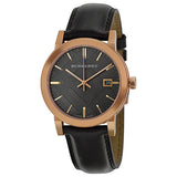 Burberry Taupe Check Pattern DialBrown Leather Strap Men's Watch BU9013 - Watches of Australia
