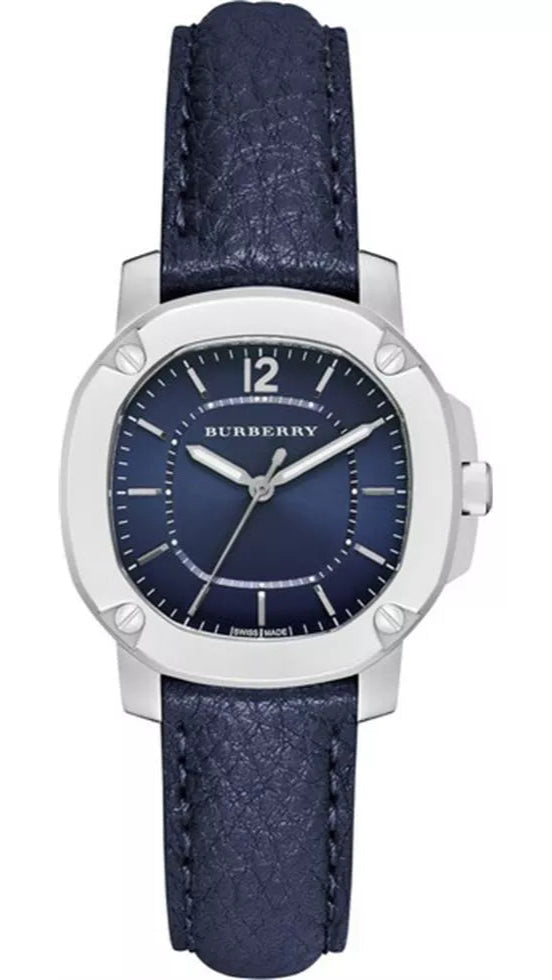 Burberry The Britain Blue Sunray Dial Blue Leather Strap BBY1716
