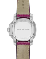 Burberry The Britain Pink Dial Pink Leather Strap Watch for Women - BBY1715