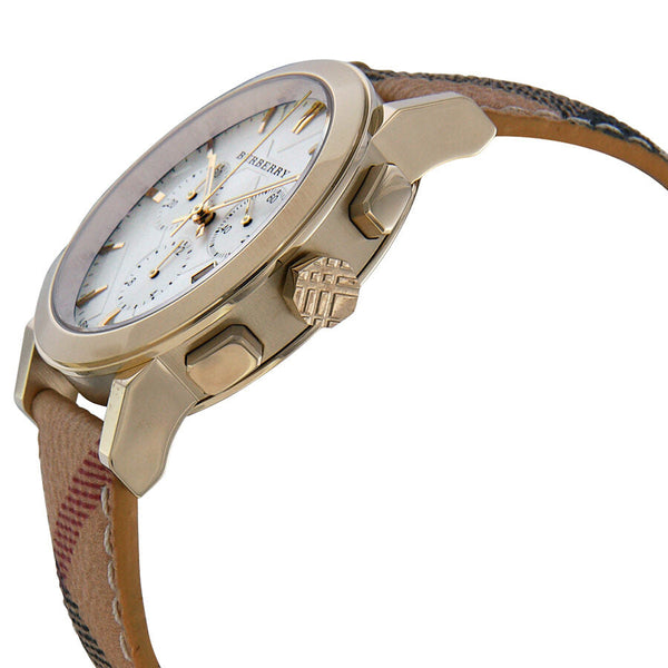 Burberry The City Chronograph White Dial Haymarket Check Unisex Watch BU9752 - Watches of Australia #2