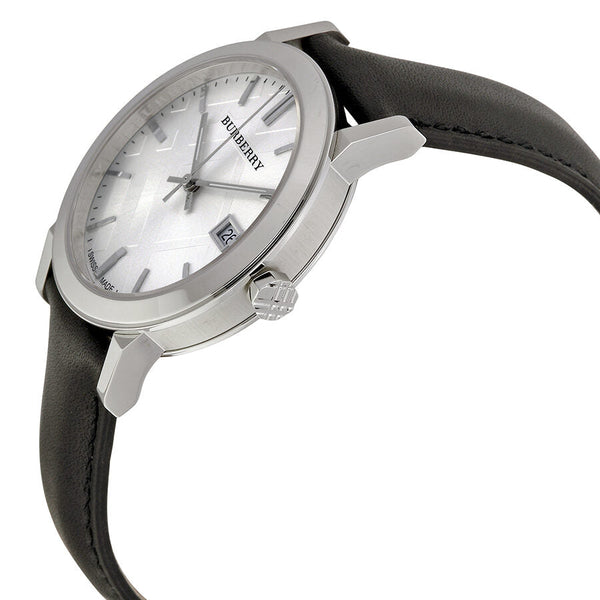 Burberry The City Silver Dial Black Leather Men's Watch BU9008 - Watches of Australia #2