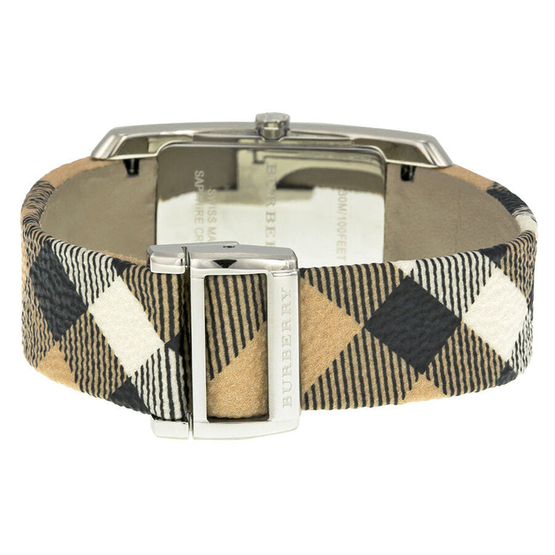 Burberry The Pioneer Silver Check-stamped Dial Haymarket Check Ladies Watch BU9406 - Watches of Australia #3