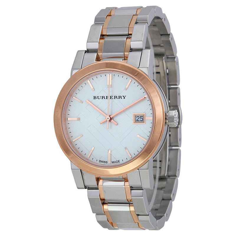 Burberry Two Tone Rose Gold Stainless Steel Bracelet Ladies Watch BU9105 - Watches of Australia