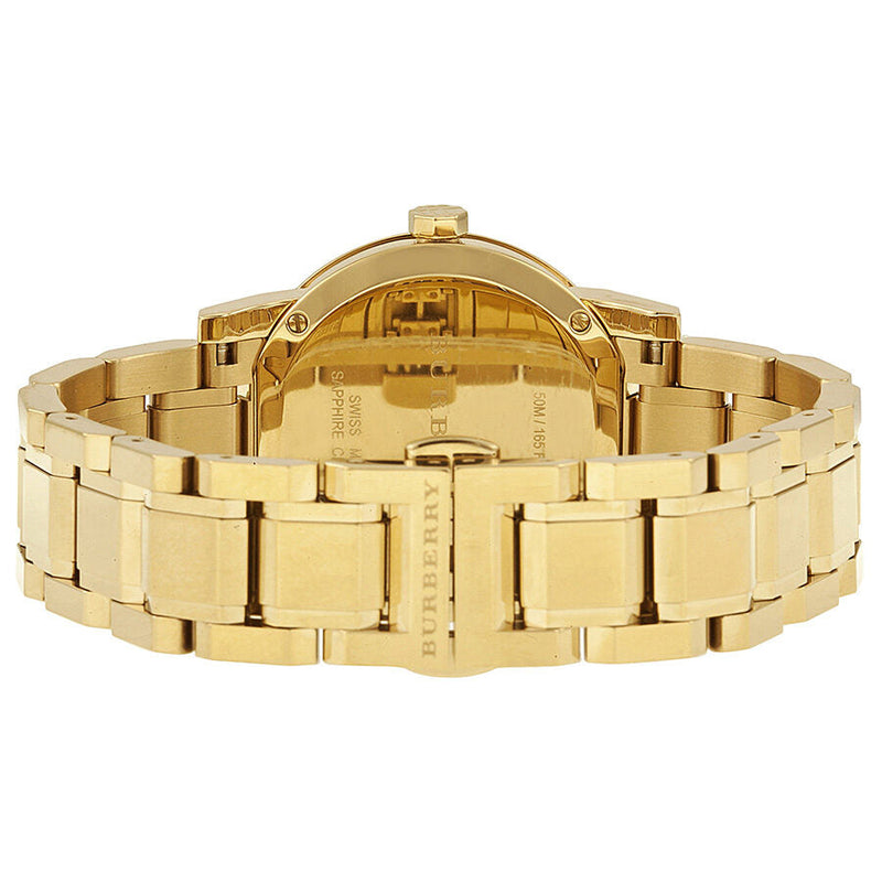 Burberry White Dial Gold-tone Ladies Watch BU9103 - Watches of Australia #3