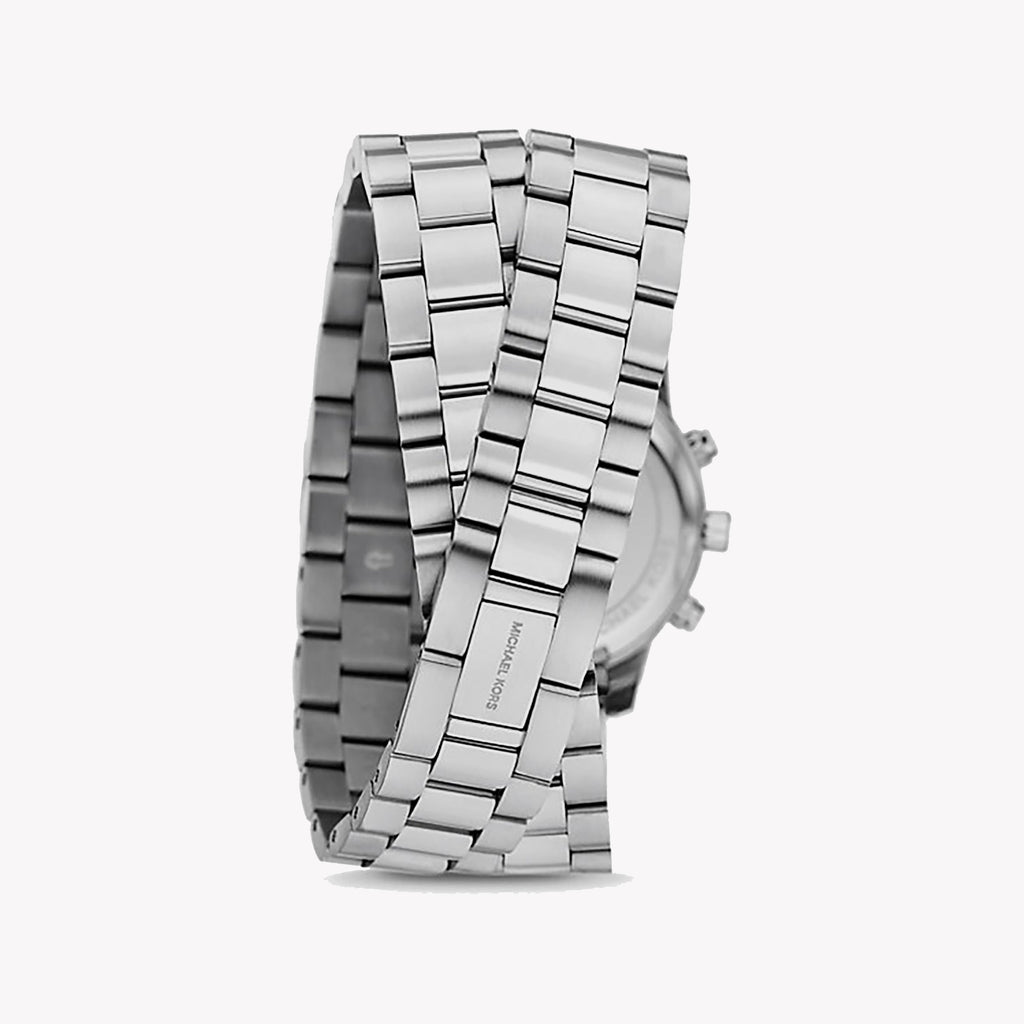 Michael Kors Runway Chronograph Silver Wrap Women's Watch - MK7454