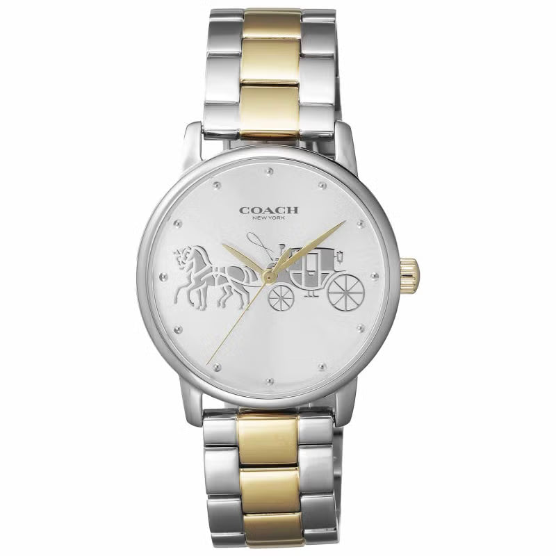 COACH 2-TONE HORSE CARRIAGE WATCH - 14503738