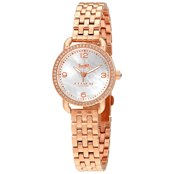 Coach Delancey Mother of Pearl Dial Rose Gold-Tone Ladies Watch Women's Watch  14502479 - Watches of Australia