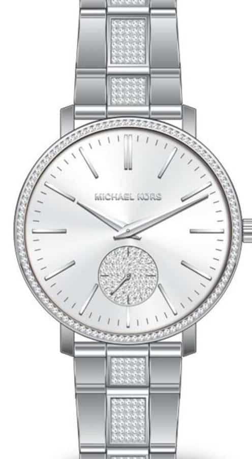 Michael Kors Jaryn Pave Silver Tone Women's Watch  MK3600 - The Watches Men & CO