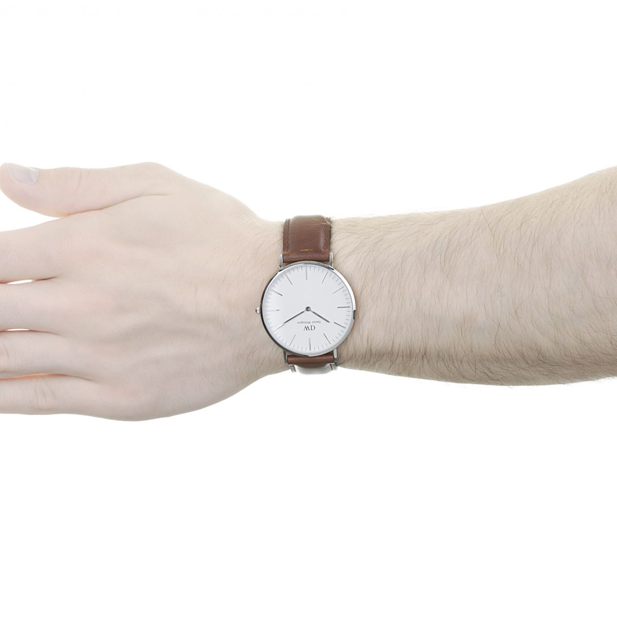 Daniel Wellington White Classic St Mawes 40mm Men's Silver Watch DW00100021 - The Watches Men