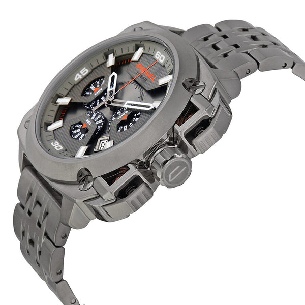 Diesel BAMF Chronograph Grey Dial Grey Ion-plated Men's Watch DZ7344 - Watches of Australia #2