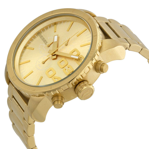 Diesel Double Down Chronograph Gold Dial Gold-tone Men's Watch #DZ4268 - Watches of Australia #2