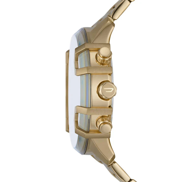 Right side profile of Diesel Griffed DZ4595 showing chronograph pusher buttons and bracelet