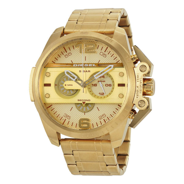 Diesel Ironside Chronograph Gold Dial Men's Watch #DZ4377 - Watches of Australia