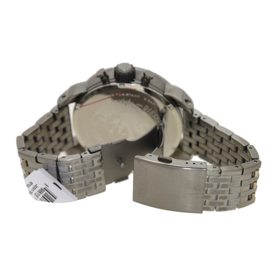 Diesel Little Daddy Dual Time Chronograph Grey Dial Steel Men's Watch #DZ7263 - The Watches Men & CO #6