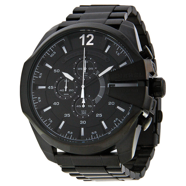 Diesel Mega Chief Chronograph Black Dial Men's Watch #DZ4283 - Watches of Australia