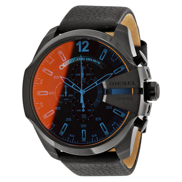 Diesel Mega Chief Chronograph Black Dial Men's Watch #DZ4323 - Watches of Australia