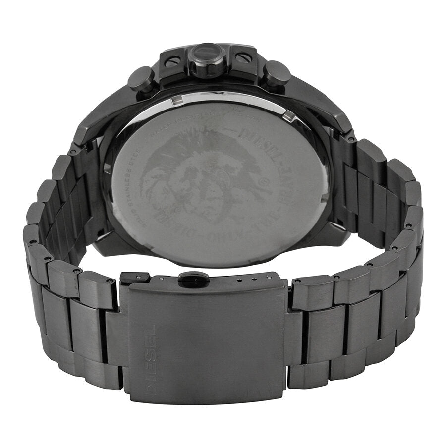 Diesel Mega Chief Chronograph Blue Dial Men's Gunmetal Watch DZ4329