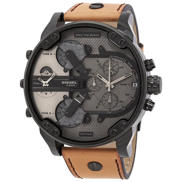 Diesel Mr. Daddy 2.0 Chronograph Quartz Grey Dial Men's Watch #DZ7406 - Watches of Australia