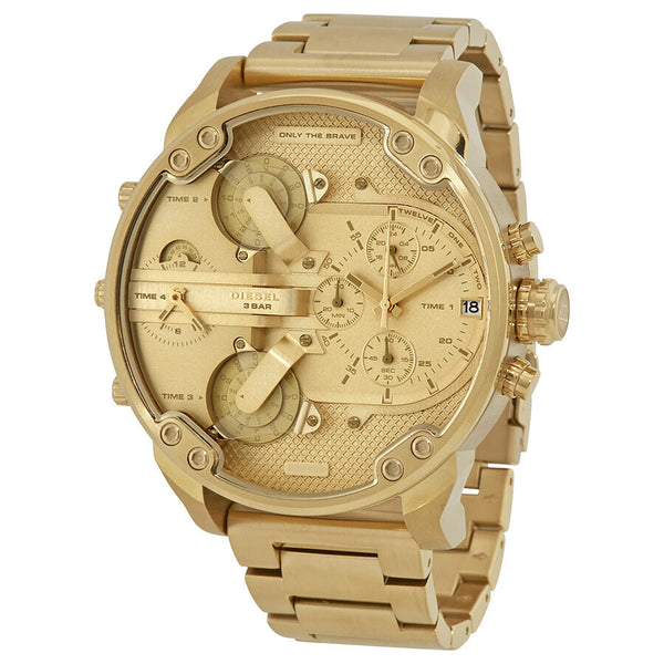 Diesel Mr. Daddy 2.0 Chronograph Gold Dial Men's Watch #DZ7399 - Watches of Australia