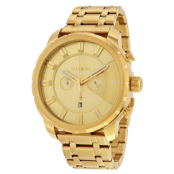 Diesel Stronghold Chronograph Gold Dial Gold-tone Men's Watch DZ4376 - Watches of Australia