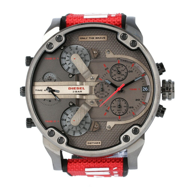 Diesel Mr. Daddy 2.0 Chrono Red Men's Watch #DZ7423 - Watches of Australia