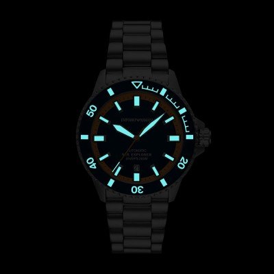Emporio Armani Sea Explorer Automatic Multicolored Stainless Steel Watch  AR60090