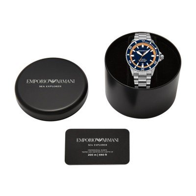 Emporio Armani Sea Explorer Automatic Multicolored Stainless Steel Watch  AR60090