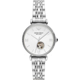 Emporio Armani Automatic Crystal Silver Dial Ladies Watch #AR60022 - Watches of Australia