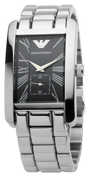 Emporio Armani Black Rectangle Men's Watch AR0156 - Watches of Australia