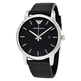 Emporio Armani Classic Black Dial Black Leather Men's Watch #AR1692 - Watches of Australia