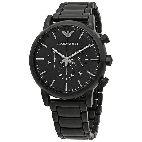 Emporio Armani Classic Black Dial Brushed Black Men's Watch #AR1895 - Watches of Australia