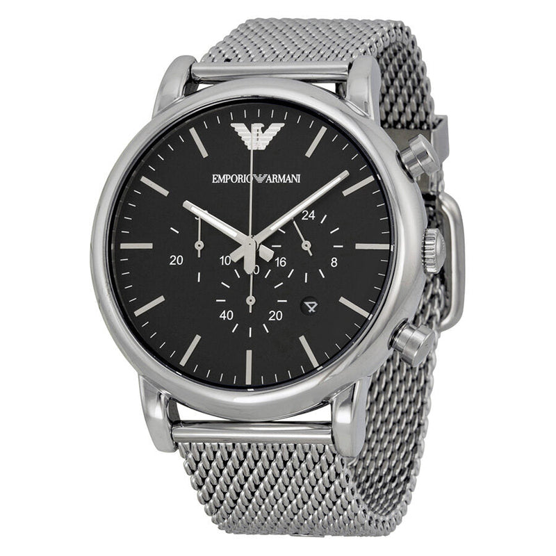 Emporio Armani Classic Chronograph Black Dial Men's Watch #AR1808 - The Watches Men & CO