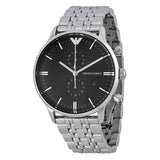 Emporio Armani Classic Chronograph Black Dial Stainless Steel Men's Watch AR0389