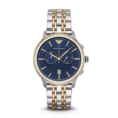 Emporio Armani Classic Chronograph Blue Dial Men's Watch #AR1847 - Watches of Australia