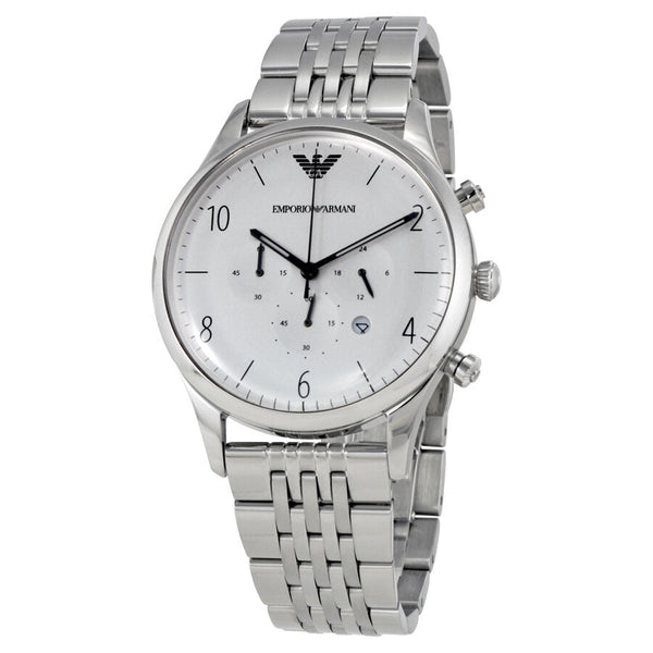 Emporio Armani Classic Chronograph Silver Dial Men's Watch #AR1879 - Watches of Australia