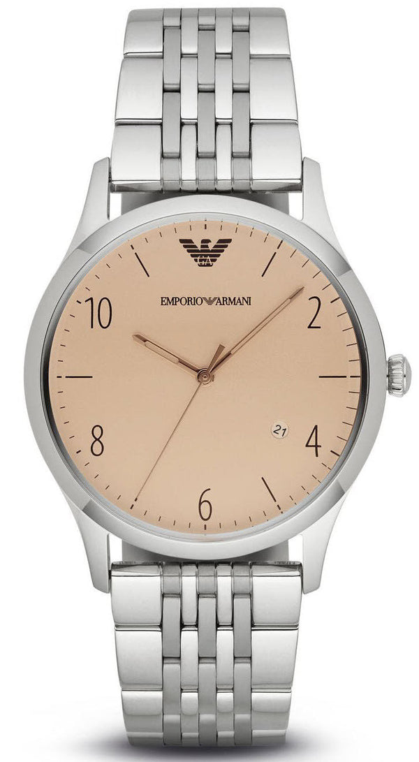 Emporio Armani Classic Cream Dial Stainless Steel Men's Watch AR1881 - Watches of Australia