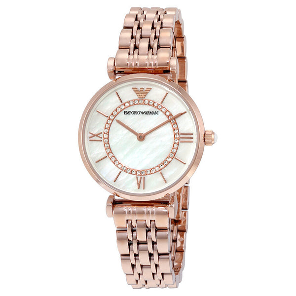 Emporio Armani Classic Mother of Pearl Dial Ladies Watch #AR1909 - Watches of Australia