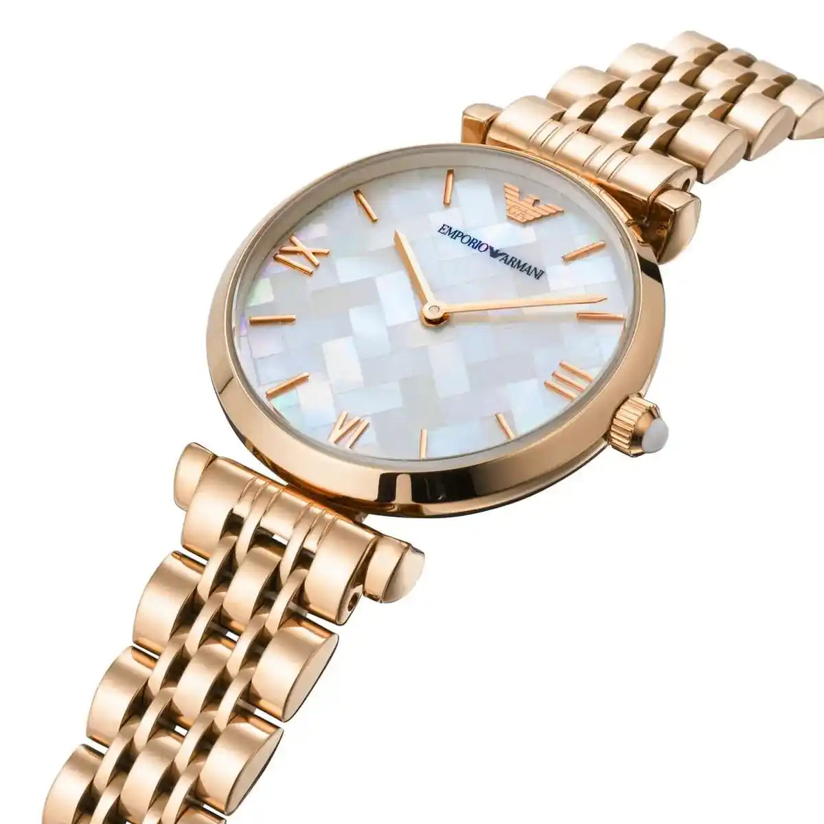Emporio Armani Gianni T-Bar Rose Gold Women's Watch - AR11110