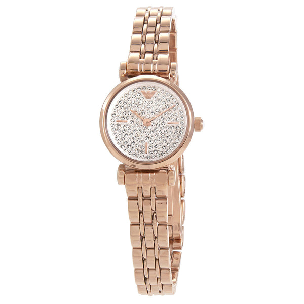 Emporio Armani Gianni T-Bar Quartz White Dial Ladies Watch #AR11266 - Watches of Australia