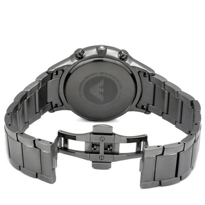 Emporio Armani Men's Classic Chronograph Stainless Steel Gunmetal Watch AR2454 - The Watches Men & CO #4