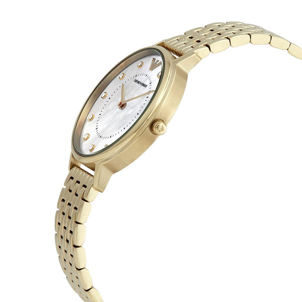 Emporio Armani Quartz Crystal White Mother of Pearl Dial Ladies Watch AR11007 - Watches of Australia #2