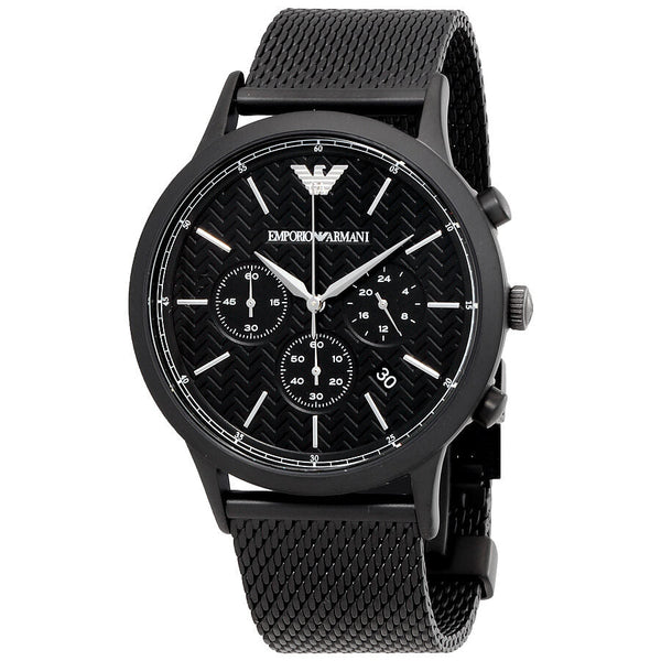 Emporio Armani Renato Chronograph Black Dial Men's Watch AR2498 - Watches of Australia